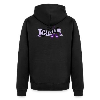 Le cadeau de partie de poule mariée - Veste à capuche bio Premium Unisexe - noir - Dos - Nico (187cm)