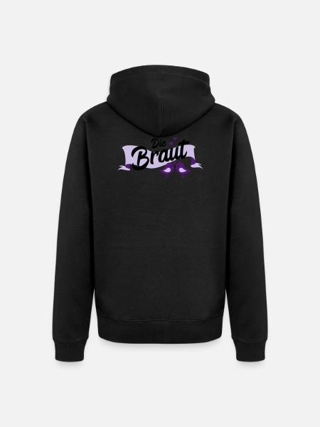 Die Braut Junggesellinnenabschied Geschenk - Unisex Premium Bio Zip Hoodie - Schwarz