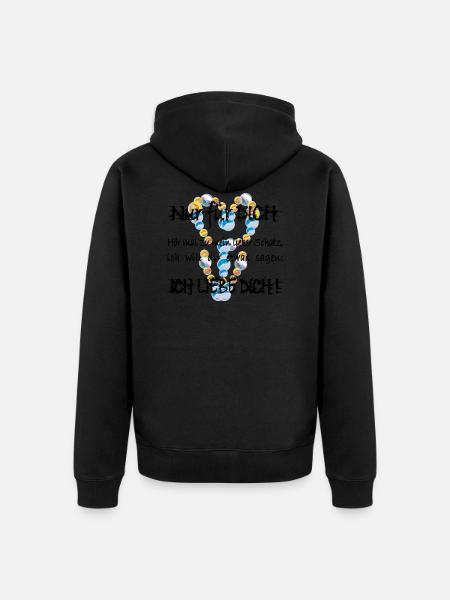 Kun for dig min kære skat! Jeg elsker dig! - Premium økologisk unisex-hættejakke - sort