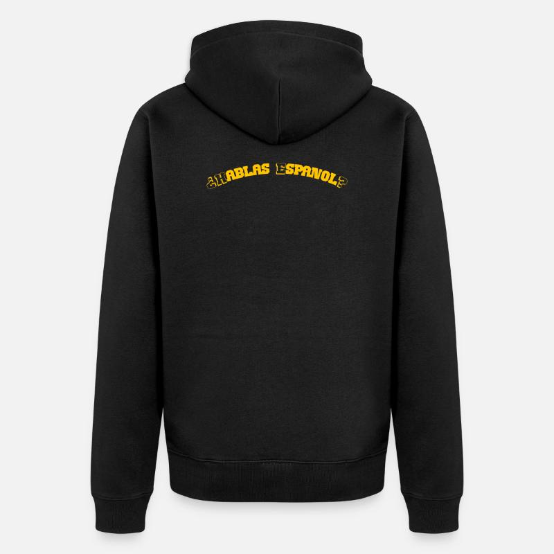 spanisch sprechen - Unisex Premium Bio Zip Hoodie - Schwarz