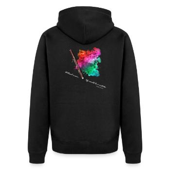basson - Veste à capuche bio Premium Unisexe - noir - Dos - Nico (187cm)
