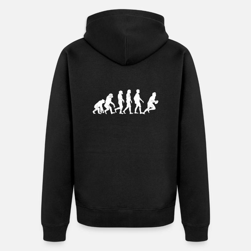 Evolution Rugby Football - Veste à capuche bio Premium Unisexe - noir