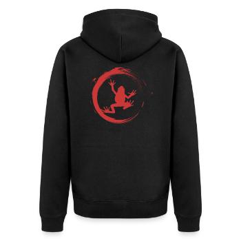 grenouille - Veste à capuche bio Premium Unisexe - noir - Dos - Nico (187cm)