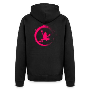 grenouille - Veste à capuche bio Premium Unisexe - noir - Dos - Nico (187cm)