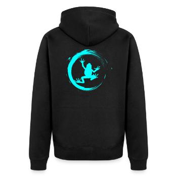 grenouille - Veste à capuche bio Premium Unisexe - noir - Dos - Nico (187cm)