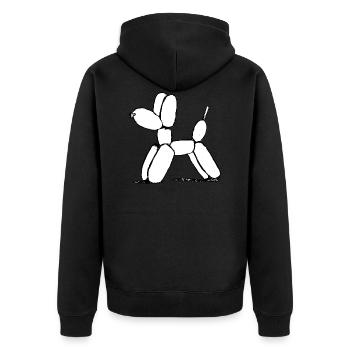 Chien ballon - Veste à capuche bio Premium Unisexe - noir - Dos - Nico (187cm)