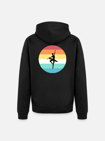 ballerina - Unisex Premium Organic Zip Hoodie - black