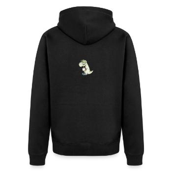 Zombie dino gift idea - Unisex Premium Organic Zip Hoodie - black - Back - Nico (187cm)
