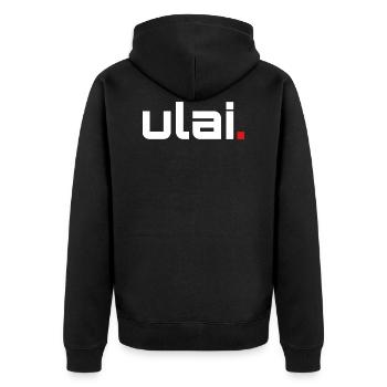 u l a i . - Veste à capuche bio Premium Unisexe - noir - Dos - Nico (187cm)