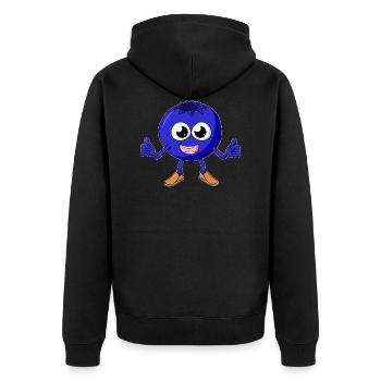 Myristique Dessin animé - Veste à capuche bio Premium Unisexe - noir - Dos - Nico (187cm)