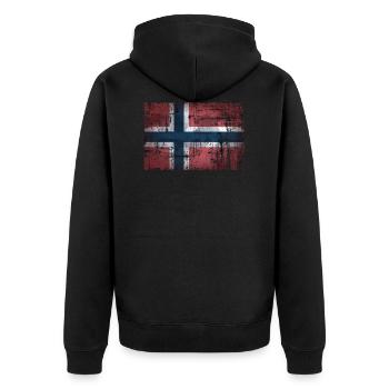 Norvège - Veste à capuche bio Premium Unisexe - noir - Dos - Nico (187cm)
