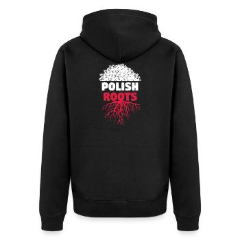 Arbre de racines de Pologne - Veste à capuche bio Premium Unisexe - noir - Dos - Nico (187cm)