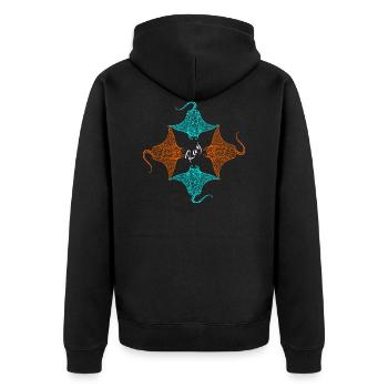 Raie - Veste à capuche bio Premium Unisexe - noir - Dos - Nico (187cm)
