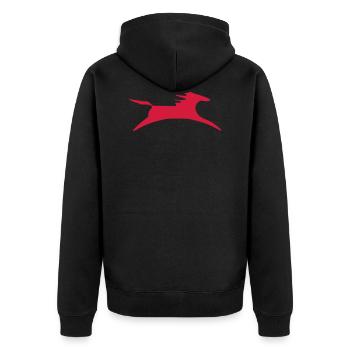 petroglyphe cheval vecteur - Veste à capuche bio Premium Unisexe - noir - Dos - Nico (187cm)