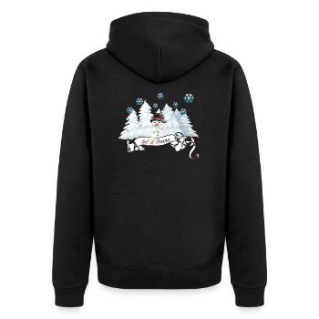 Chemise de bonhomme de neige - motif " Let it Snow " , - Veste à capuche bio Premium Unisexe - noir - Dos - Nico (187cm)