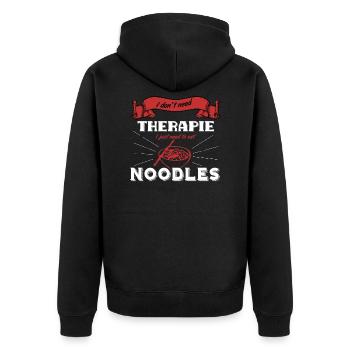 Noodles nouilles - Veste à capuche bio Premium Unisexe - noir - Dos - Nico (187cm)