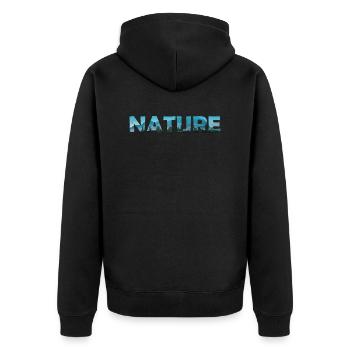 Lettrage Nature - Veste à capuche bio Premium Unisexe - noir - Dos - Nico (187cm)