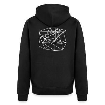 Conception de ligne en couleur-modifiable par tho - Veste à capuche bio Premium Unisexe - noir - Dos - Nico (187cm)