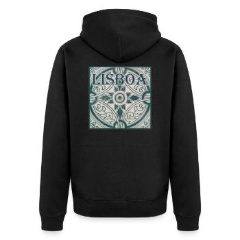 COOL LISBONNE LISBOA PORTUGAL TILES GIFT - Veste à capuche bio Premium Unisexe - noir - Dos - Nico (187cm)