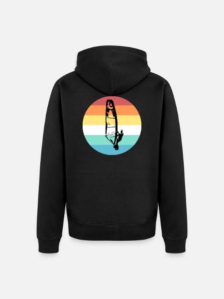 Windsurfers - Unisex Premium Organic Zip Hoodie - black