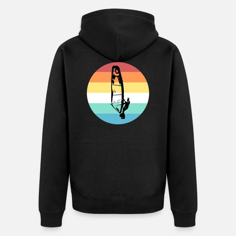 Windsurfer - Unisex Premium Bio Zip Hoodie - Schwarz