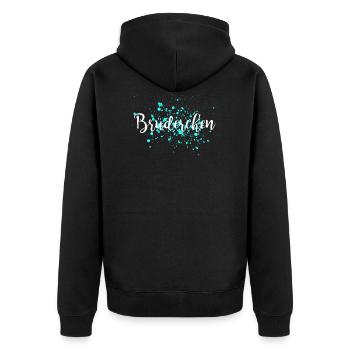 Brother - Unisex Premium Organic Zip Hoodie - black - Back - Nico (187cm)