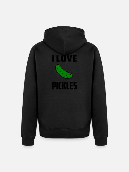 ich liebe Gurken - Unisex Premium Bio Zip Hoodie - Schwarz