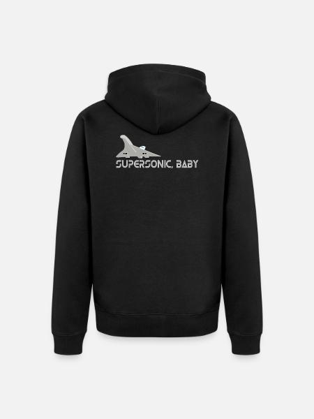 Supersonic Baby - Unisex Premium Organic Zip Hoodie - black