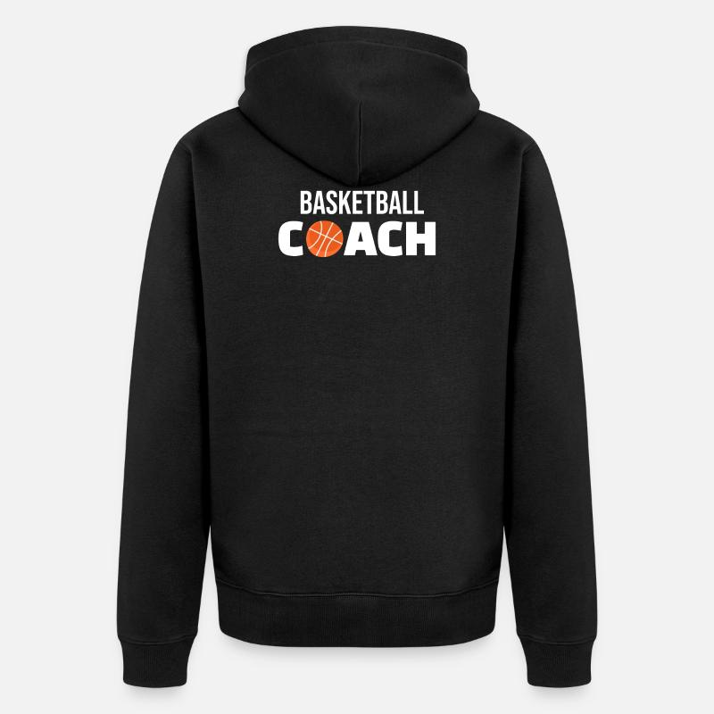 Basket coach club coach - Veste à capuche bio Premium Unisexe - noir