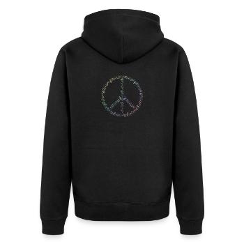 Musique hippie | Peace Amour des années 60 | Cadeau - Veste à capuche bio Premium Unisexe - noir - Dos - Nico (187cm)