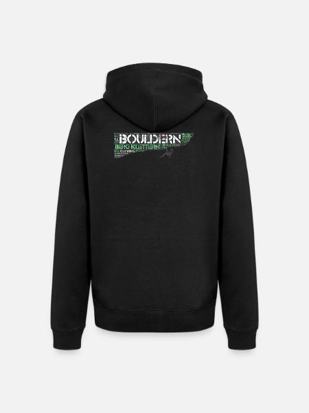 Bouldern Climbing Climbing Boulderer Idée cadeau - Veste à capuche bio Premium Unisexe - noir