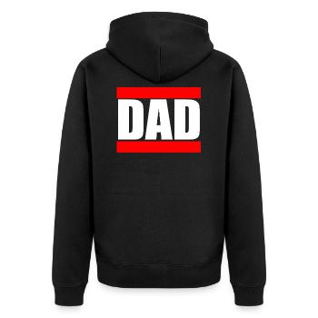 Dad Dad Dad Best Dad Gift Christmas - Unisex Premium Organic Zip Hoodie - black - Back - Nico (187cm)