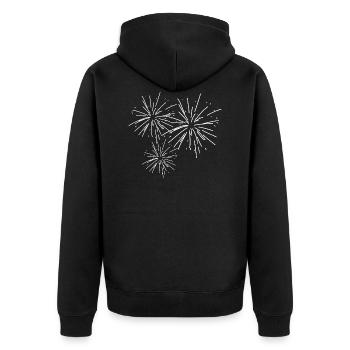 Pyro-pyrotechnie effet - Veste à capuche bio Premium Unisexe - noir - Dos - Nico (187cm)