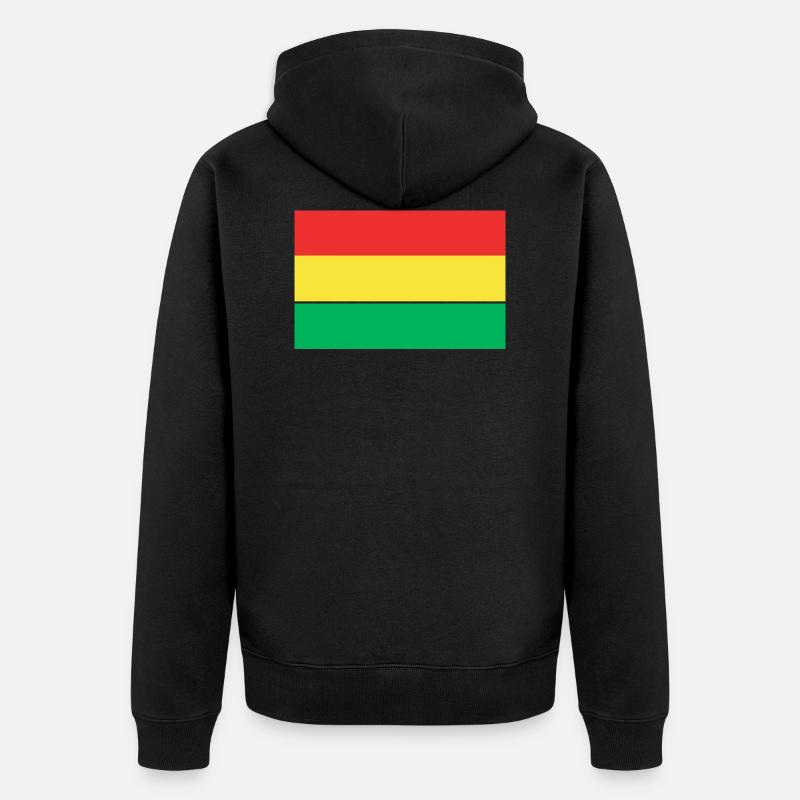 CARNAVAL VERT JAUNE ROUGE - Veste à capuche bio Premium Unisexe - noir