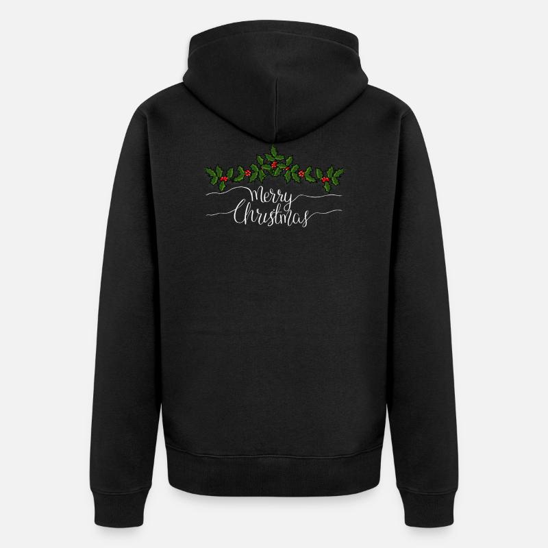Frohe Weihnachten Weihnachtsgeschenk - Unisex Premium Bio Zip Hoodie - Schwarz