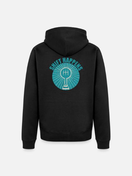 Shift knob car - Unisex Premium Organic Zip Hoodie - black