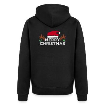 Merry Christmas Santa Rudolph idée cadeau - Veste à capuche bio Premium Unisexe - noir - Dos - Nico (187cm)