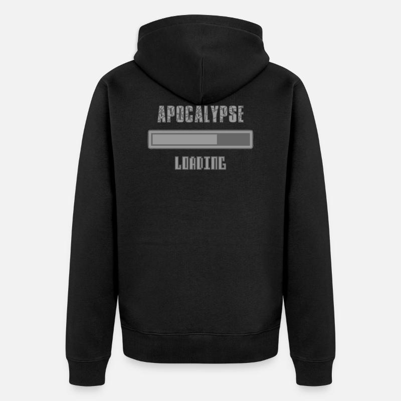 Apokalypse wird geladen Loading Geschenkidee - Unisex Premium Bio Zip Hoodie - Schwarz