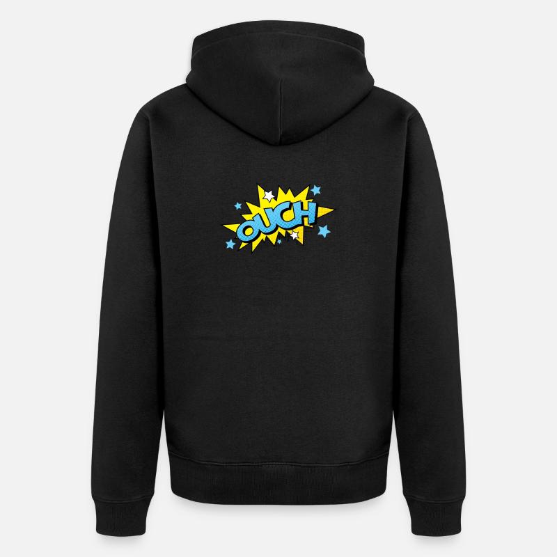 Comic Comicstyle Comic-Strips Nerd Superheld - Unisex Premium Bio Zip Hoodie - Schwarz