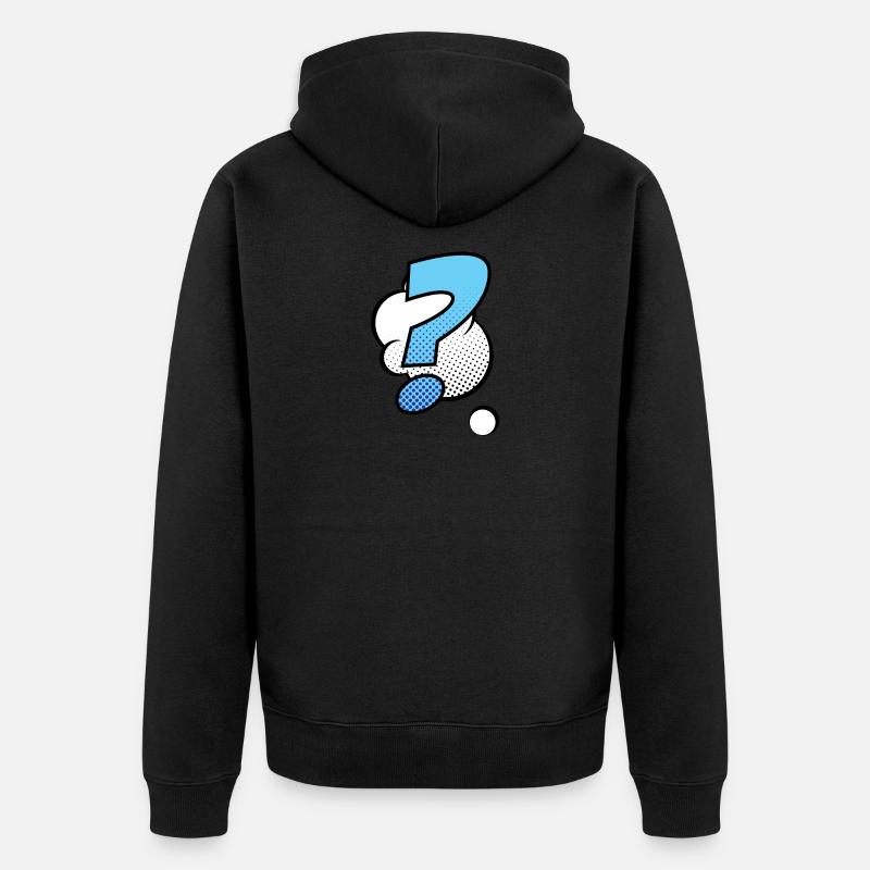 Comic Comic Style Comic Strip Comics - Unisex Premium Organic Zip Hoodie - black