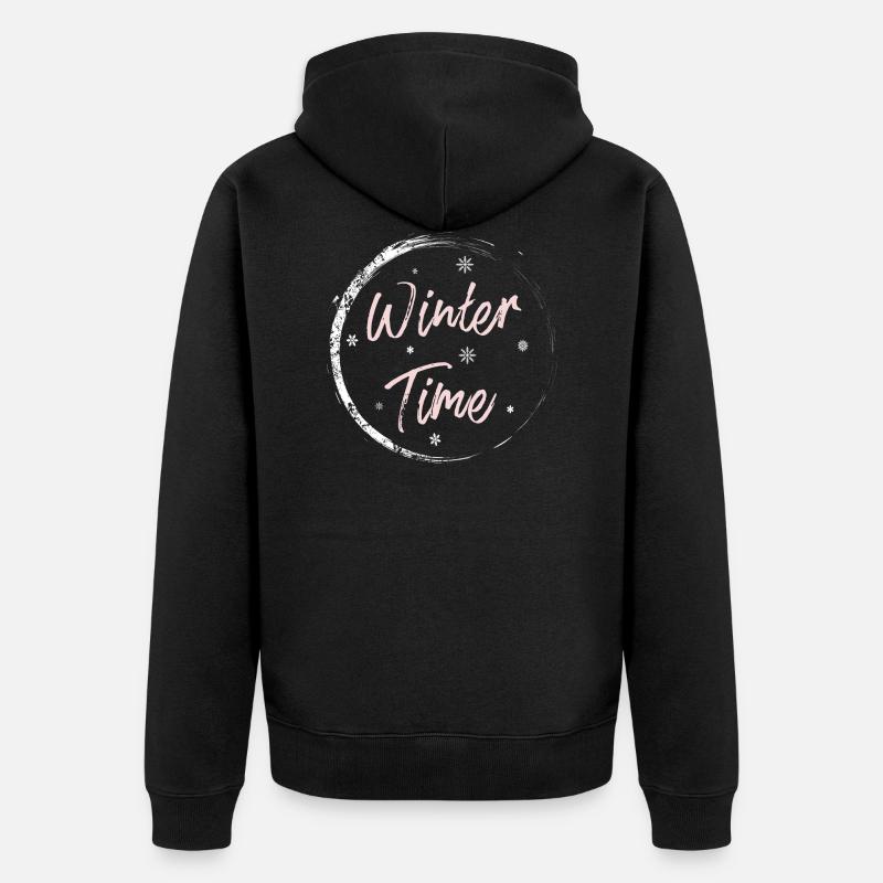 Heure d'hiver - Veste à capuche bio Premium Unisexe - noir