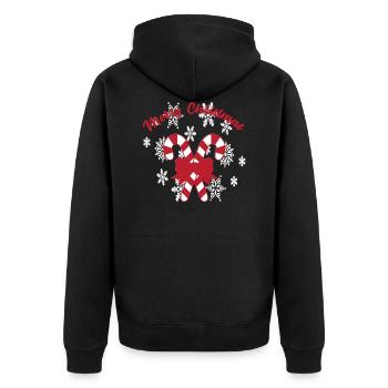 Joyeux noel - Veste à capuche bio Premium Unisexe - noir - Dos - Nico (187cm)