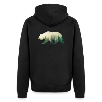Ours Grizzly - Veste à capuche bio Premium Unisexe - noir - Dos - Nico (187cm)