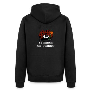 Marienkäfer - lustige Sprüche Shirt als Geschenk - Unisex Premium Bio Zip Hoodie - Schwarz - Hinten - Nico (187cm)
