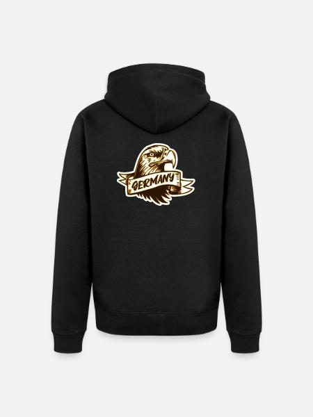 Germany. Germany. German eagle - Unisex Premium Organic Zip Hoodie - black