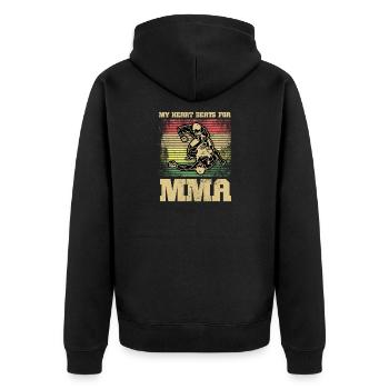 mma combattant lutte amour mma - Veste à capuche bio Premium Unisexe - noir - Dos - Nico (187cm)