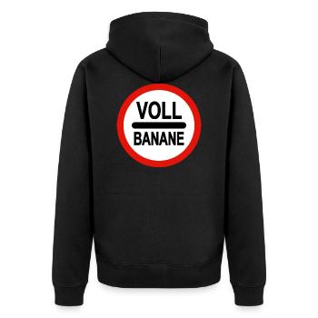 Voll Banane 2 -nicht Zoll Duane - Unisex Premium Bio Zip Hoodie - Schwarz - Hinten - Nico (187cm)