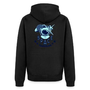 L’astronaute spatial monde ciel cosmos cadeau - Veste à capuche bio Premium Unisexe - noir - Dos - Nico (187cm)