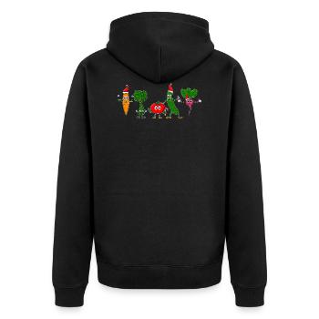 Légume pour Noël - Veste à capuche bio Premium Unisexe - noir - Dos - Nico (187cm)