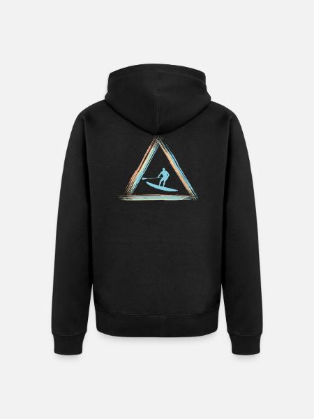 Stand Up Paddle - Unisex Premium Organic Zip Hoodie - black